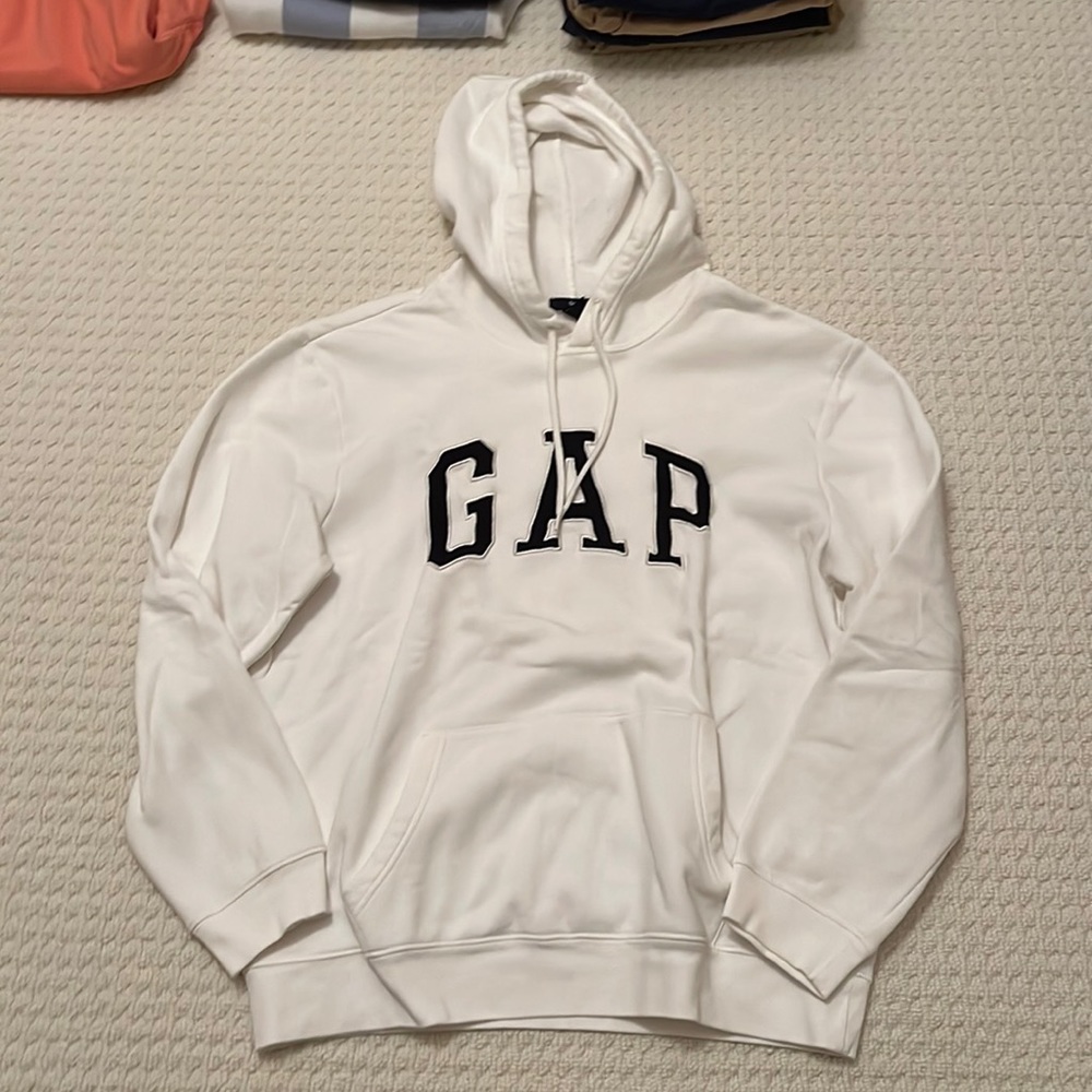 Men’s Gap Logo Hoodie White Size Large